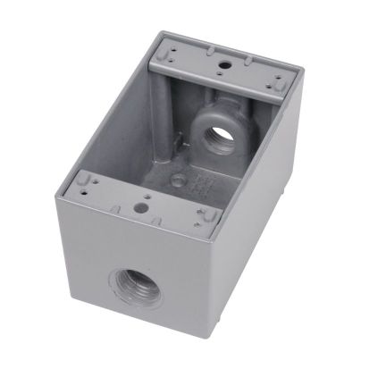 Thomas & Betts Red Dot® IHD3-1 Deep Universal Weatherproof Box, Die Cast Aluminum, 24.8 cu-in Capacity, 1 Gangs, 3 Outlets, 4-9/16 in L x 2-13/16 in W x 2 in D